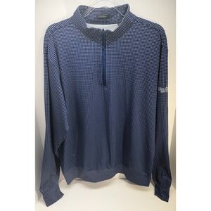 Turtleson Pullover Mens L Blue Performance 1/4 Zip Long Sleeve Mock Neck Stretch